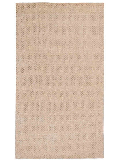 Moderner, Handloom Lori Orientteppich von Khademi aus Wolle, beige. Geometrisches Design. Produziert in Indien. Größe: 151x82cm. Teppichnummer: KB4-1532. Verkauf durch Jupiter Intl.