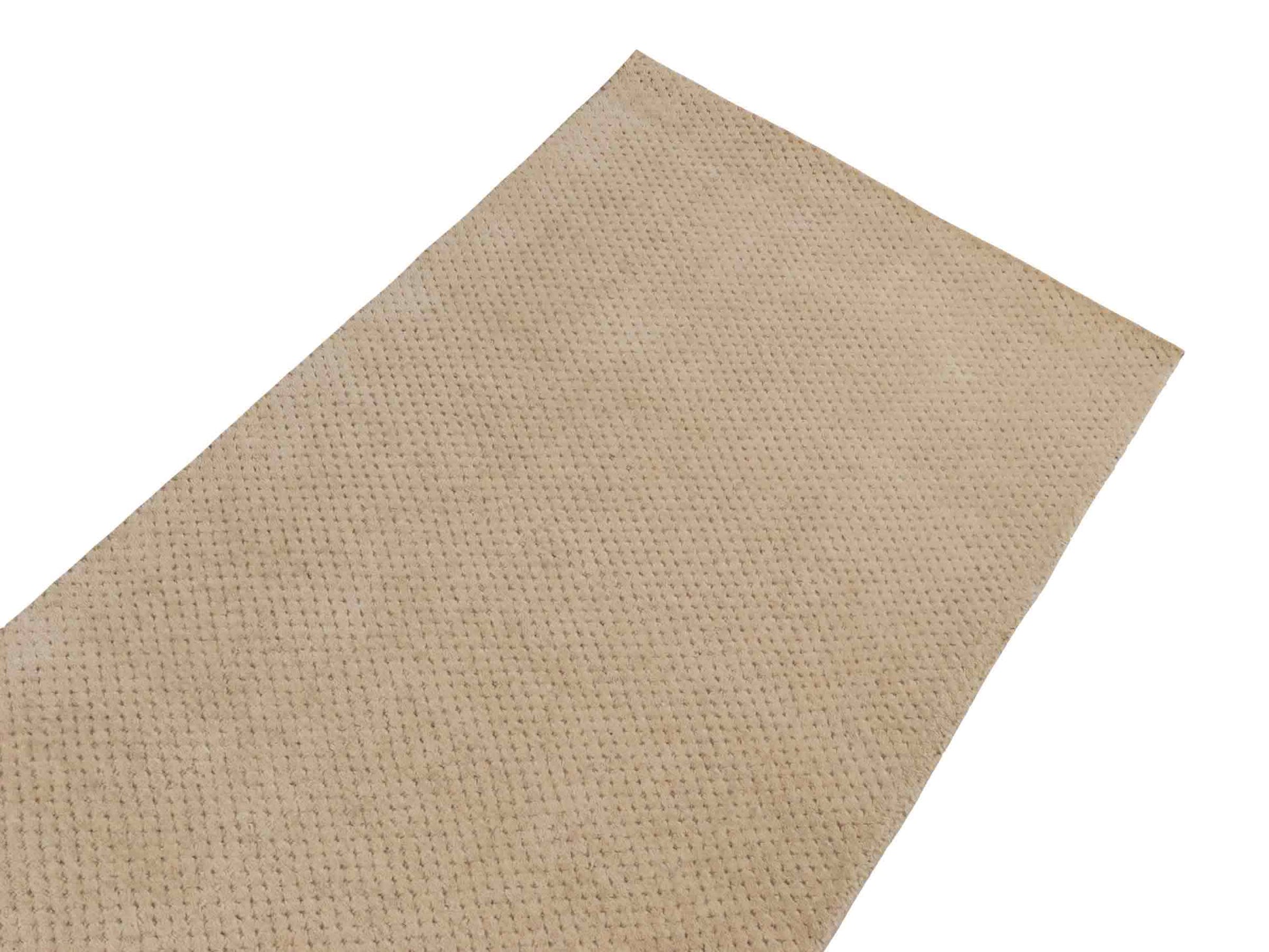 Moderner, Handloom Lori Orientteppich von Khademi aus Wolle, beige. Geometrisches Design. Produziert in Indien. Größe: 151x82cm. Teppichnummer: KB4-1532. Verkauf durch Jupiter Intl.