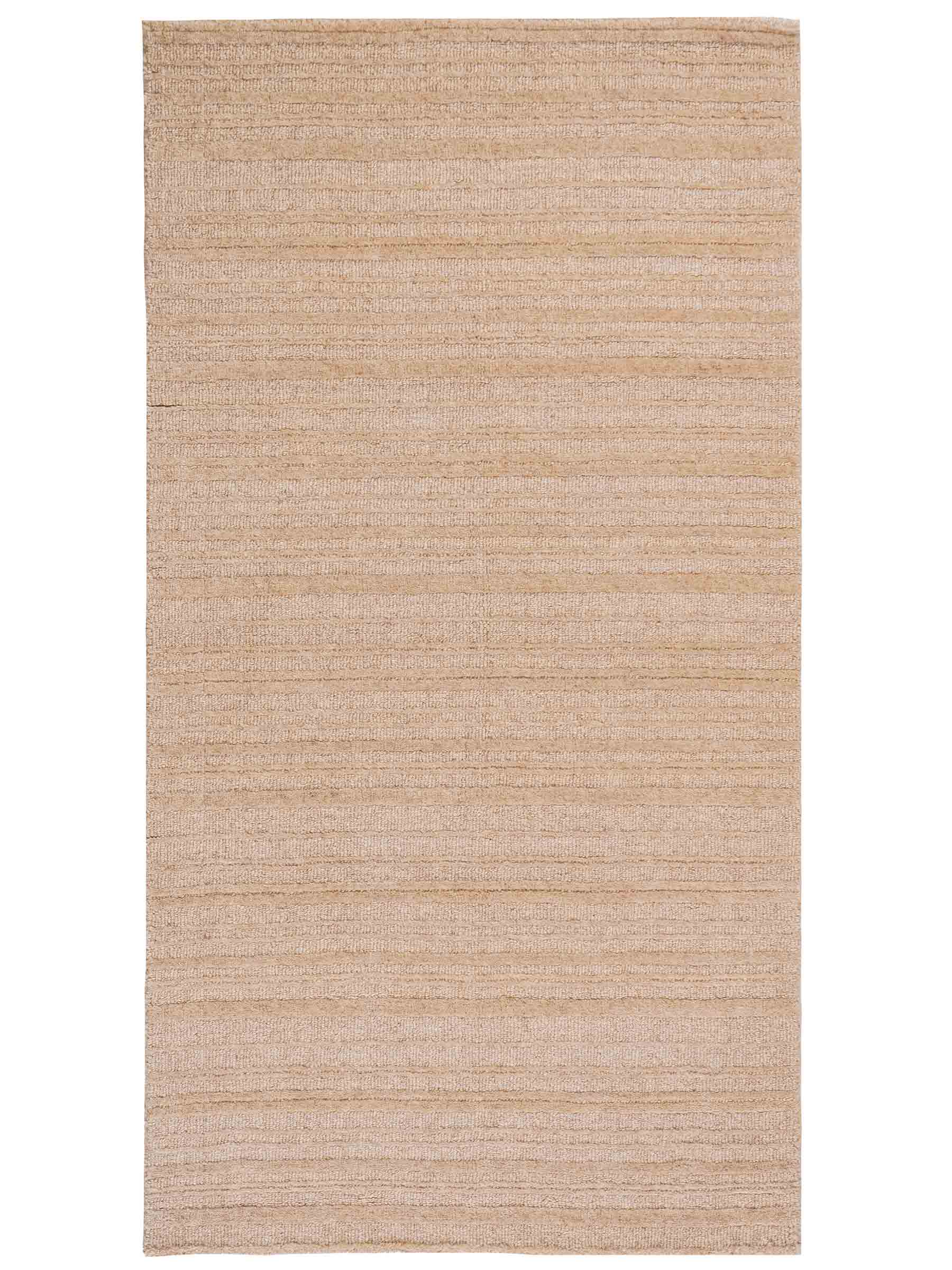 Moderner, Handloom Lori Orientteppich von Khademi aus Wolle, beige. Geometrisches Design. Produziert in Indien. Größe: 152x79cm. Teppichnummer: KB4-1526. Verkauf durch Jupiter Intl.