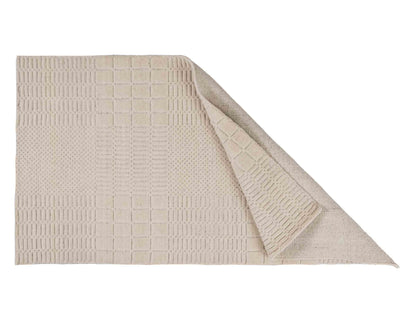 Moderner, Handloom Lori Orientteppich von Khademi aus Wolle, cremeweiß. Geometrisches Design. Produziert in Indien. Größe: 153x83cm. Teppichnummer: KB4-1528. Verkauf durch Jupiter Intl.