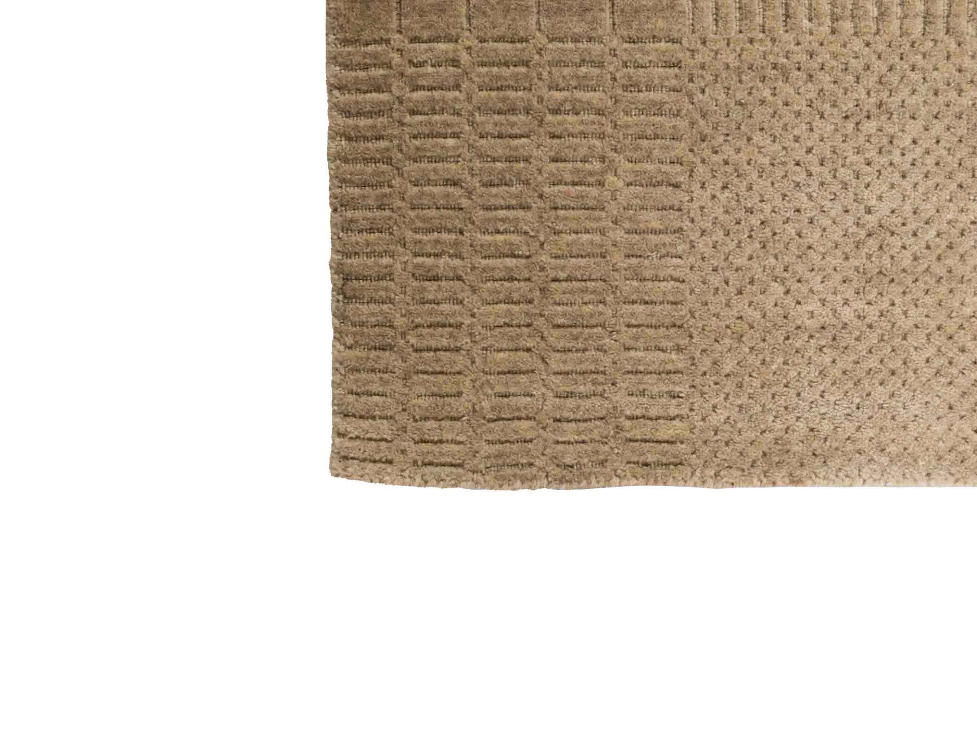 Moderner, Handloom Lori Orientteppich von Khademi aus Wolle, beige. Geometrisches Design. Produziert in Indien. Größe: 154x83cm. Teppichnummer: KB4-1531. Verkauf durch Jupiter Intl.