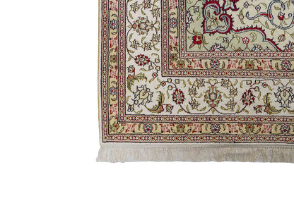 Feiner, handgeknüpfter China N Orientteppich aus Kunstseide, rot, weiß. 276x182 cm. Verkauf durch Jupiter Intl.in