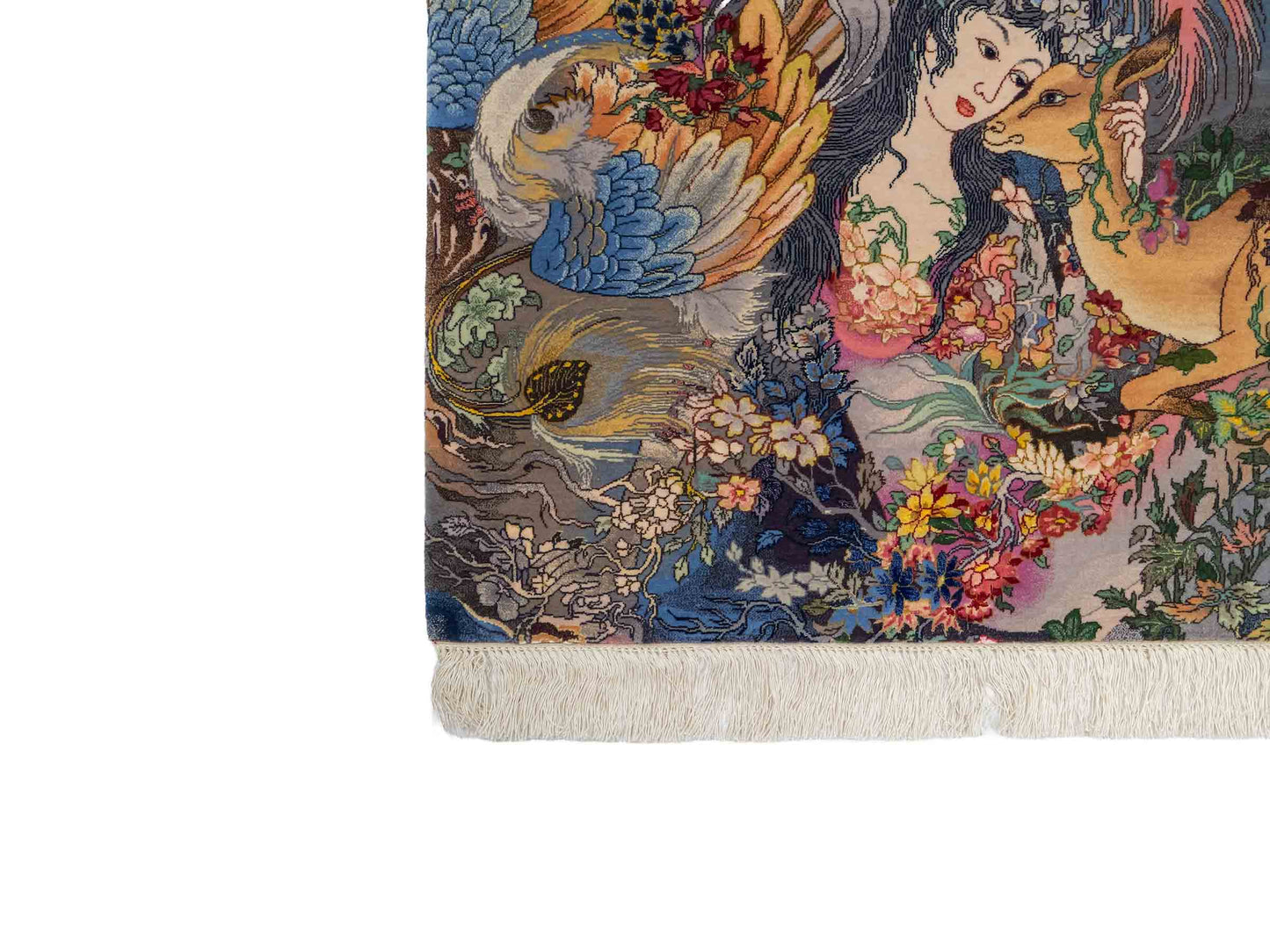 Sehr feiner, handgeknüpfter Khademi Orientteppich mit Täbriz Design aus Wolle mit Seide. Unikat. 64x45 cm. Vertrieb durch Jupiter Intl.