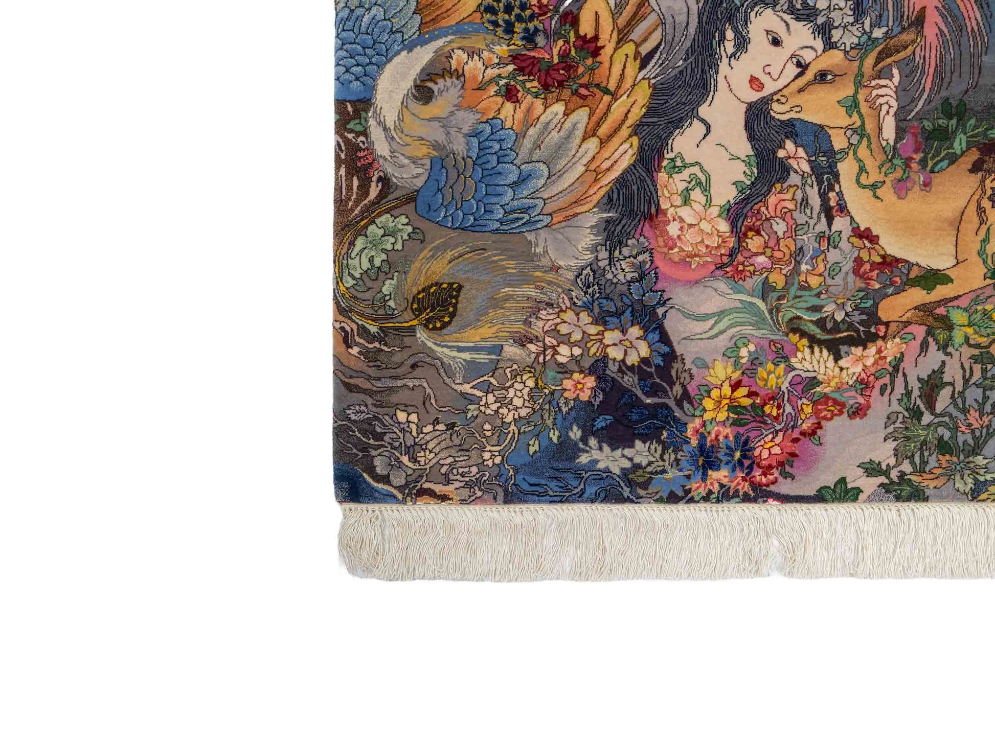 Sehr feiner, handgeknüpfter Khademi Orientteppich mit Täbriz Design aus Wolle mit Seide. Unikat. 64x45 cm. Vertrieb durch Jupiter Intl.