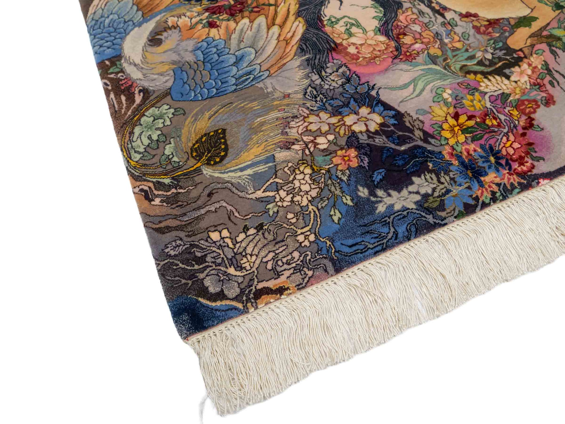 Sehr feiner, handgeknüpfter Khademi Orientteppich mit Täbriz Design aus Wolle mit Seide. Unikat. 64x45 cm. Vertrieb durch Jupiter Intl.
