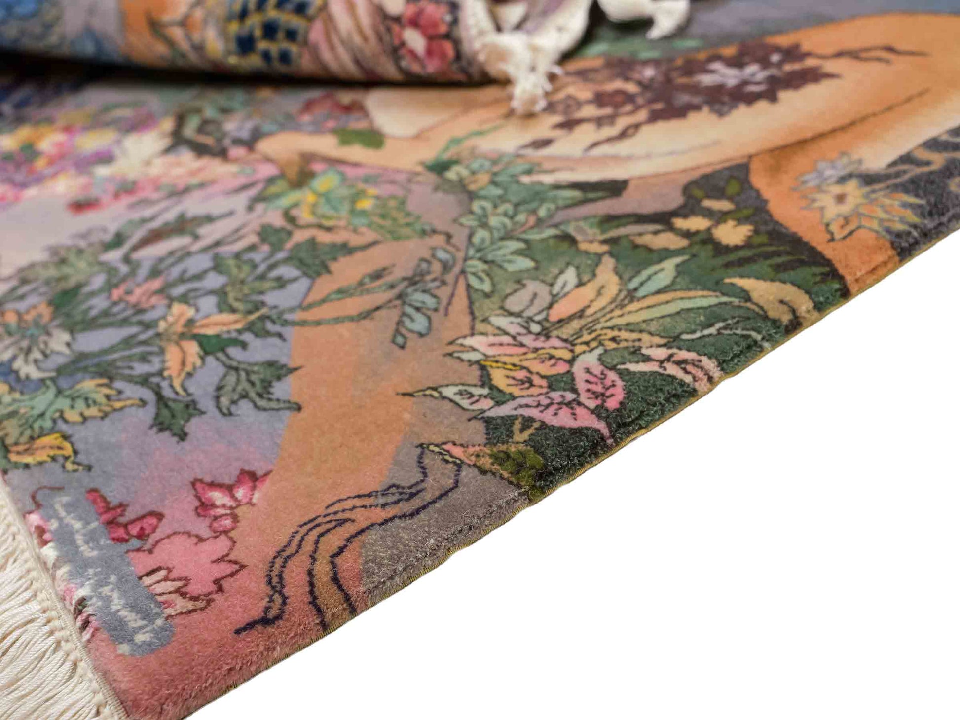Sehr feiner, handgeknüpfter Khademi Orientteppich mit Täbriz Design aus Wolle mit Seide. Unikat. 64x45 cm. Vertrieb durch Jupiter Intl.