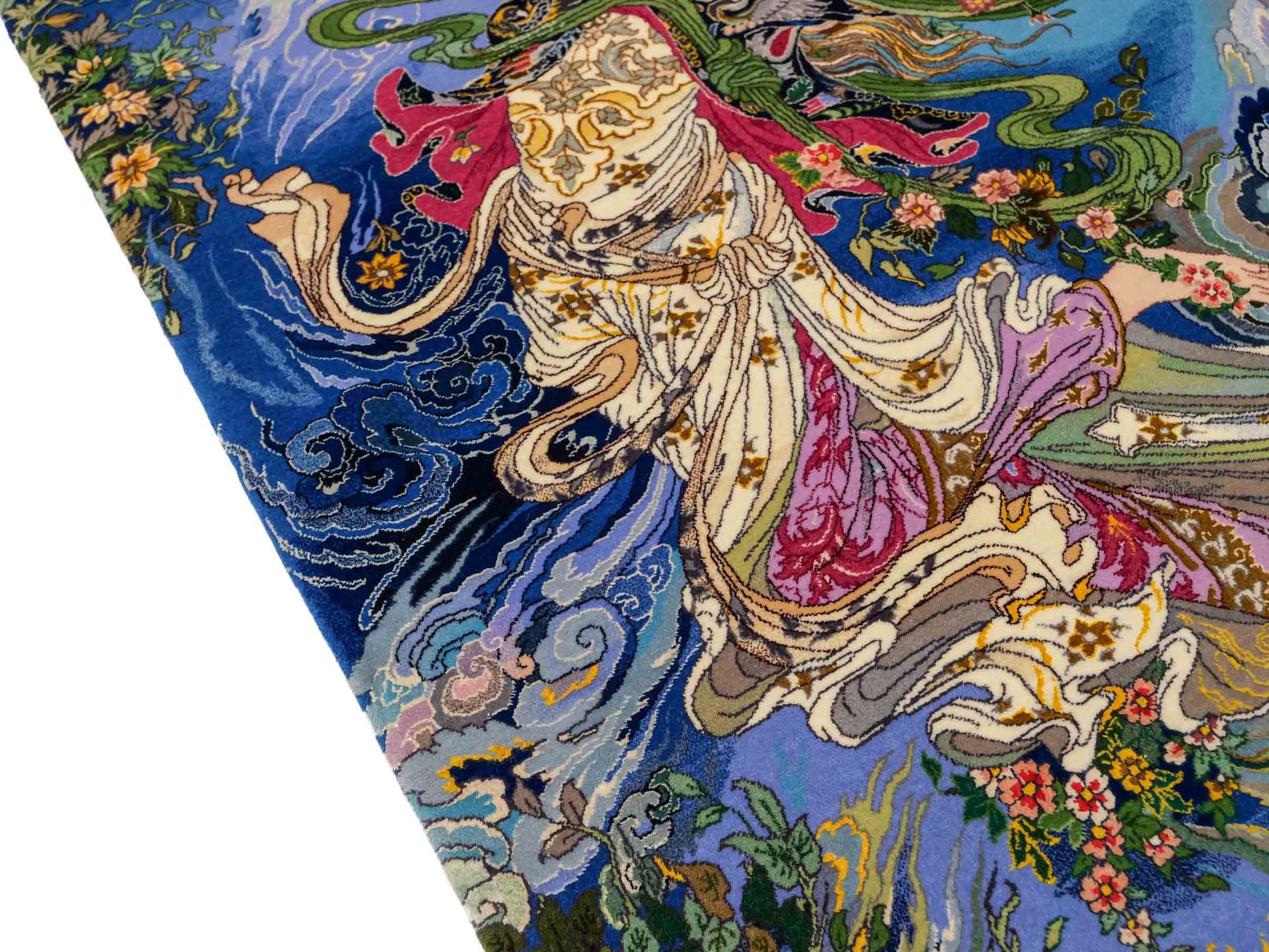Sehr feiner, handgeknüpfter Khademi Orientteppich mit Täbriz Design aus Wolle mit Seide. Unikat. 93x63 cm. Vertrieb durch Jupiter Intl.
