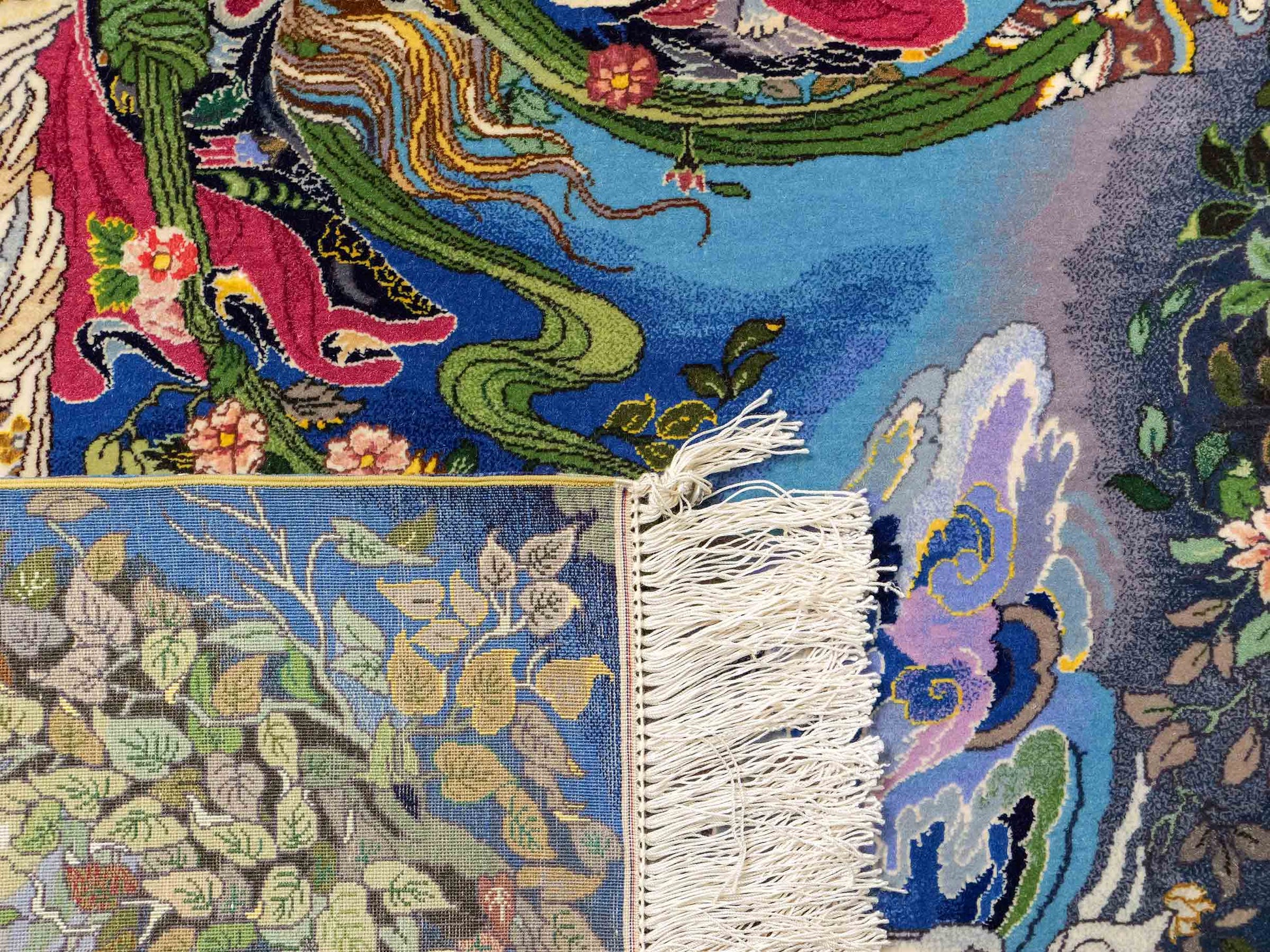 Sehr feiner, handgeknüpfter Khademi Orientteppich mit Täbriz Design aus Wolle mit Seide. Unikat. 93x63 cm. Vertrieb durch Jupiter Intl.