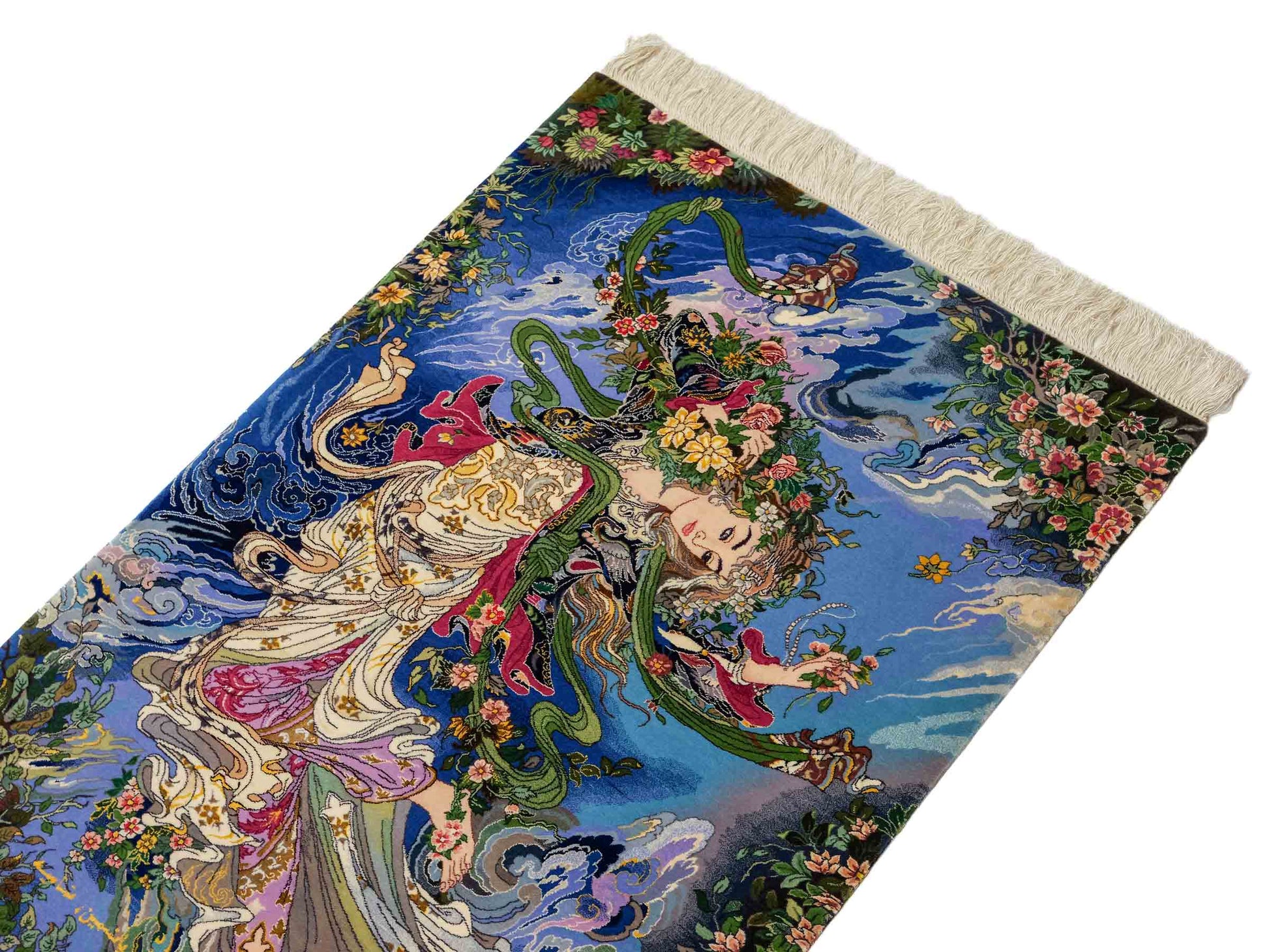 Sehr feiner, handgeknüpfter Khademi Orientteppich mit Täbriz Design aus Wolle mit Seide. Unikat. 93x63 cm. Vertrieb durch Jupiter Intl.