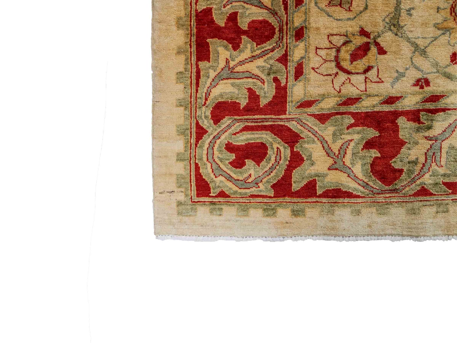 Handgeknüpfter, afghanischer Ziegler Farahan Orientteppich aus Wolle von Khademi. Größe: 257 x 244 cm. Farbe: Beige, rot. Verkauf durch JUPITER Intl.
