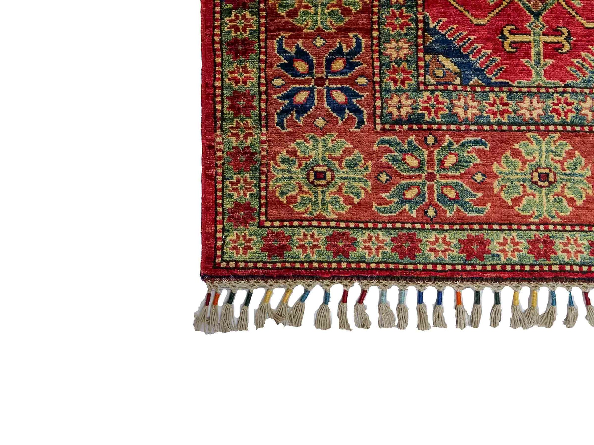 Handgeknüpfter, afghanischer Ziegler Orientteppich aus Wolle von Khademi. Größe: 204 x 154 cm. Farbe: Rot. Verkauf durch JUPITER Intl.