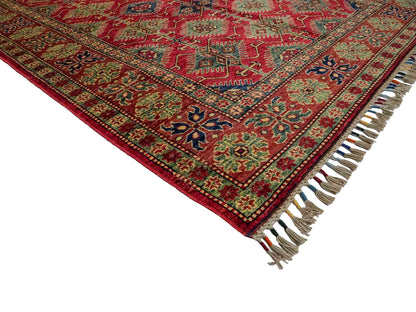 Handgeknüpfter, afghanischer Ziegler Orientteppich aus Wolle von Khademi. Größe: 204 x 154 cm. Farbe: Rot. Verkauf durch JUPITER Intl.