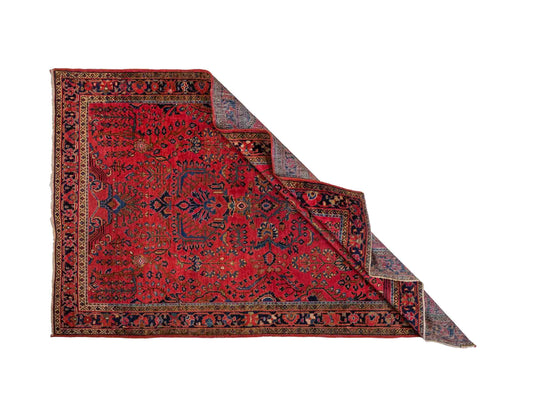 Feiner, handgeknüpfter, antiker Sarough Perserteppich aus Wolle von Khademi. Farbe: Rot. Größe: 207 x 137 cm. Vertrieb durch JUPITER Intl.