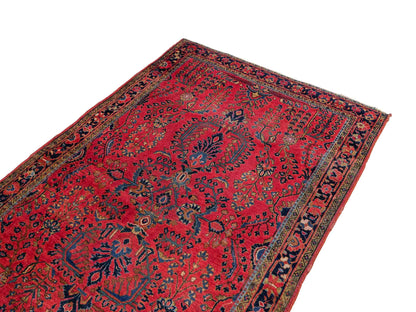 Feiner, handgeknüpfter, antiker Sarough Perserteppich aus Wolle von Khademi. Farbe: Rot. Größe: 207 x 137 cm. Vertrieb durch JUPITER Intl.