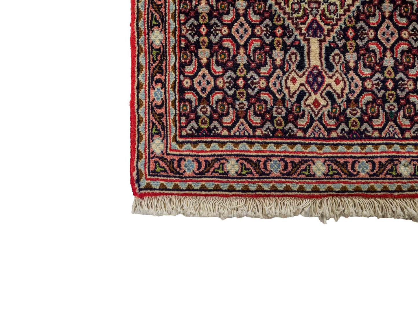 Feiner, handgeknüpfter Bidjar Perserteppich von Khademi. Farbe: Schwarz, rot. Größe: 238 x 50 cm. Vertrieb durch JUPITER Intl.