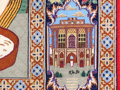 Sehr feiner, handgeknüpfter Khademi Isfahan aus Wolle mit Seide, multicolor. 239x155 cm. Vertrieb durch Jupiter Intl.