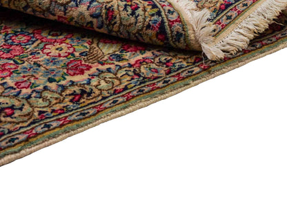 Feiner, handgeknüpfter Kerman Perserteppich aus Wolle von Khademi, creme, beige. 0,70 x 0,56 m. Vertrieb durch JUPITER Intl.