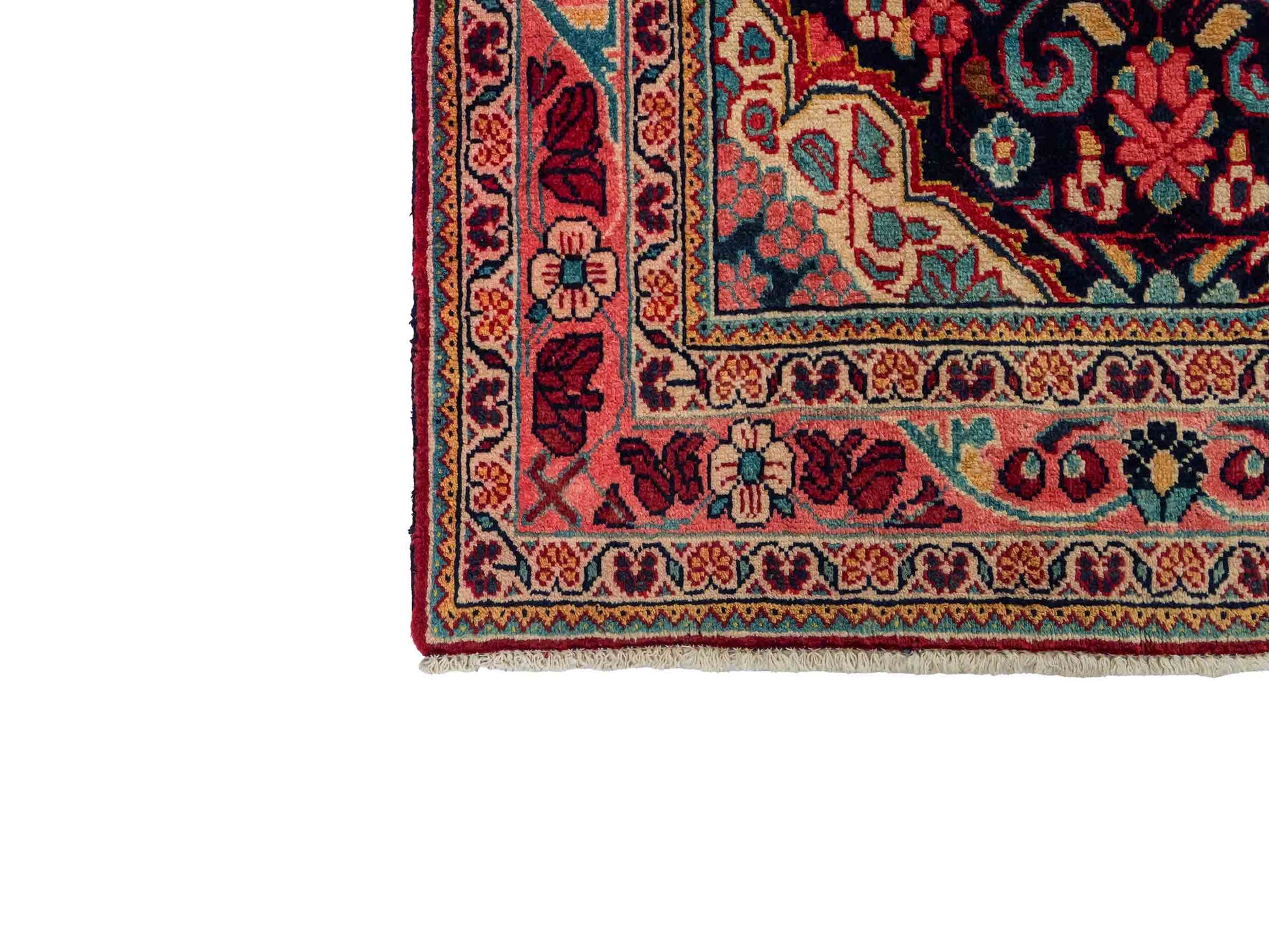 Handgeknüpfter Sarough Mahal Perserteppich aus Wolle von Khademi. Farbe: Blau, Rot. Größe: 317 x 137 cm. Vertrieb durch JUPITER Intl.