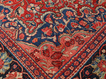 Handgeknüpfter Sarough Mahal Perserteppich aus Wolle von Khademi, rot, blau. 368x280 cm. Verkauf durch Jupiter Intl.