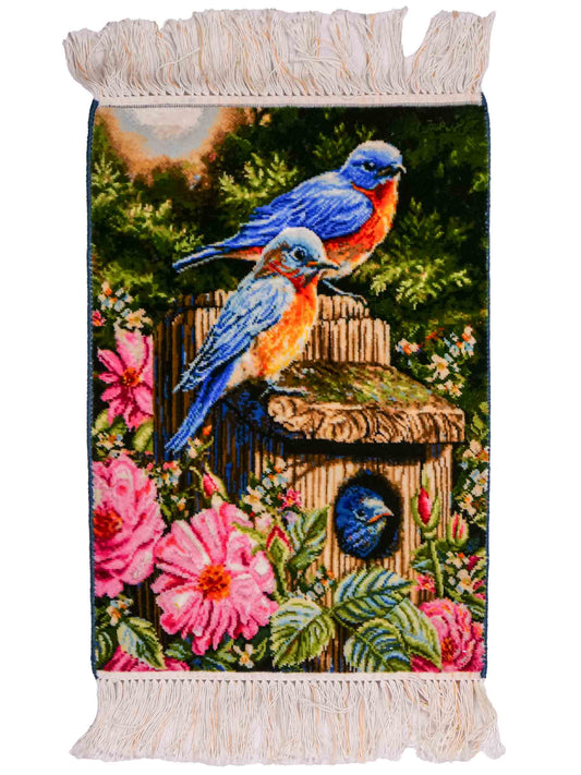 Sehr feiner, handgeknüpfter Täbriz Art 50 Raj Perserteppich aus Wolle mit Seide von Khademi. Farbe: Bunt. Größe: 50 x 37 cm. Vertrieb durch JUPITER Intl.