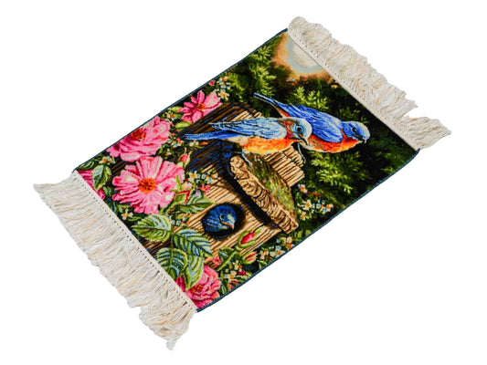 Sehr feiner, handgeknüpfter Täbriz Art 50 Raj Perserteppich aus Wolle mit Seide von Khademi. Farbe: Bunt. Größe: 50 x 37 cm. Vertrieb durch JUPITER Intl.