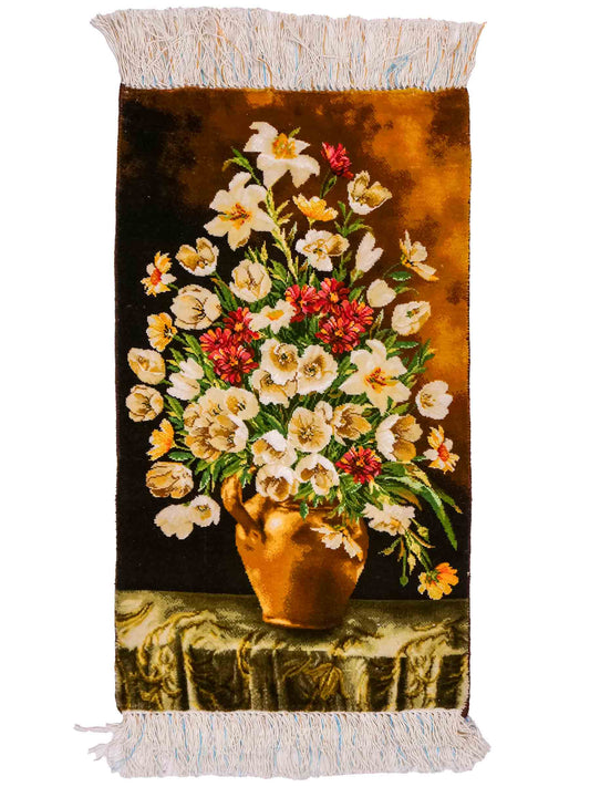 Sehr feiner, handgeknüpfter Täbriz Art 50 Raj Perserteppich aus Wolle mit Seide von Khademi. Farbe: Bunt. Größe: 69 x 40 cm. Vertrieb durch JUPITER Intl.