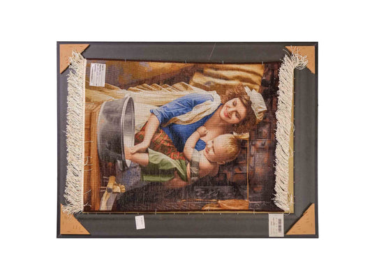 Sehr feiner, handgeknüpfter Täbriz Art 50 Raj Perserteppich aus Wolle mit Seide von Khademi. Farbe: Bunt. Größe: 81 x 59 cm / 95 x 77 cm. Vertrieb durch JUPITER Intl.