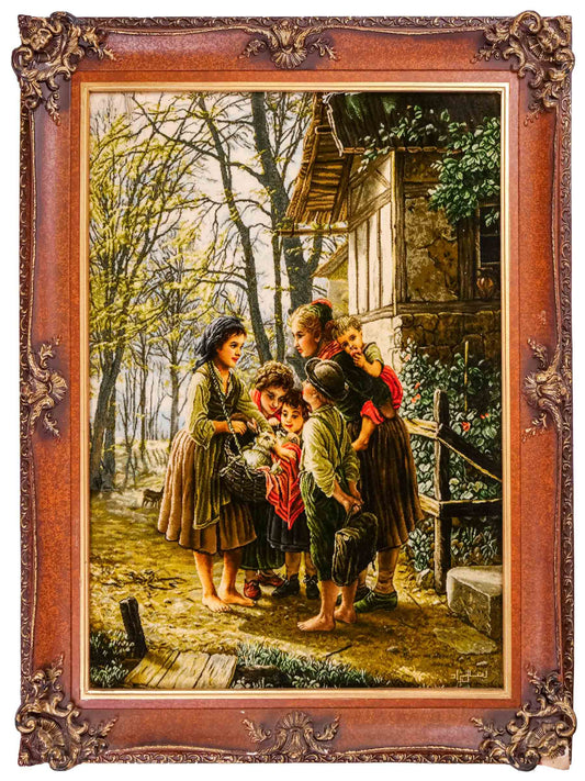 Sehr feiner, handgeknüpfter Täbriz Art 60 Raj Perserteppich aus Wolle mit Seide von Khademi. Farbe: Bunt. Größe: 100 x 73 cm. Vertrieb durch JUPITER Intl.