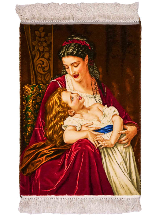 Sehr feiner, handgeknüpfter Täbriz Art 60 Raj Perserteppich aus Wolle mit Seide von Khademi. Farbe: Bunt. Größe: 77 x 57 cm. Vertrieb durch JUPITER Intl.