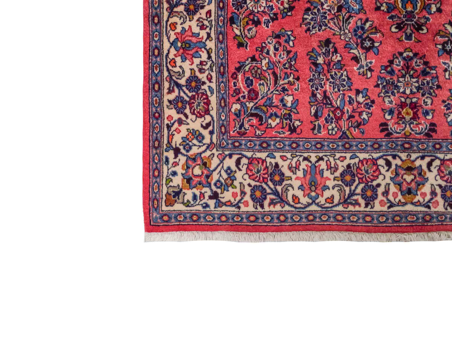 Feiner, handgeknüpfter Sarough Perserteppich von Khademi aus Wolle, rot. Persischer Orientteppich. Von Hand geknüpft in Iran. Größe: 210 cm x 130 cm. Teppichnummer: SB3-1113. Verkauf durch Jupiter Intl.