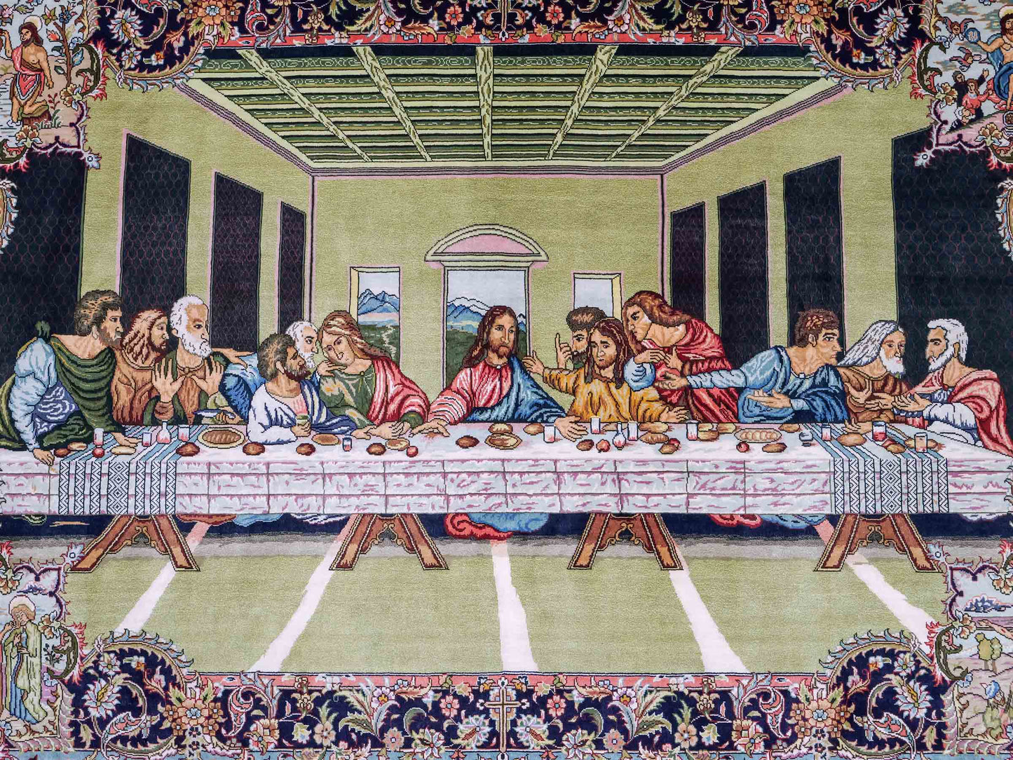 Sehr feiner, handgeknüpfter Khademi Ghom Orientteppich aus Seide, multicolor. 125x90 cm. Vertrieb durch Jupiter Intl.