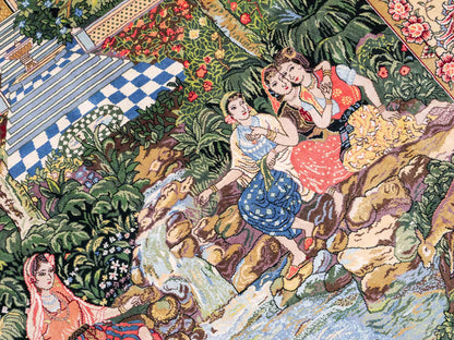 Sehr feiner, handgeknüpfter Khademi Ghom Orientteppich aus Seide, grün. 143x94 cm. Vertrieb durch Jupiter Intl.