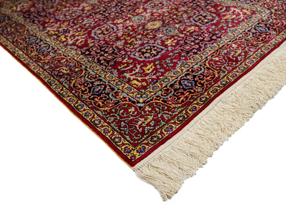 Sehr feiner, handgeknüpfter Khademi Orientteppich mit Hereke Design aus reiner Seide, rot. 92x62 cm. Vertrieb durch Jupiter Intl.