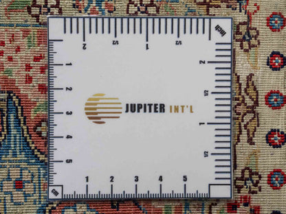 Sehr feiner, handgeknüpfter Khademi Orientteppich mit Hereke Design aus reiner Seide, creme, weiß, rosa. 93x63 cm. Verkauf durch Jupiter Intl.