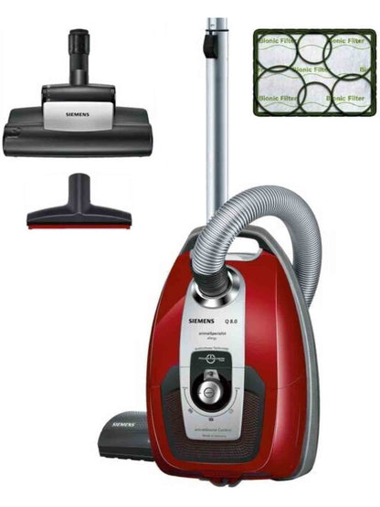 Siemens VSQ8PET1 Animal Pro Line Bodenstaubsauger, rot.
