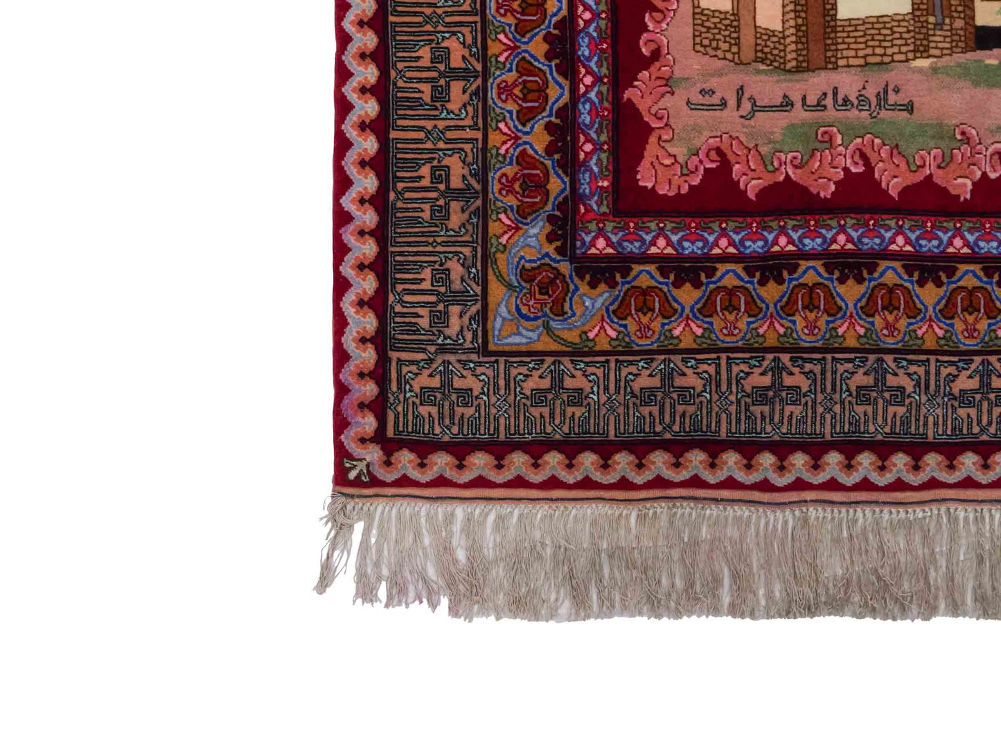 Handgeknüpfter Vintage Afghan Herat Nomadenteppich von Khademi aus Wolle mit Seide, mehrfarbig. Afghanischer Orientteppich. Von Hand geknüpft in Afghanistan. Größe: 120 cm x 76 cm. Teppichnummer: SB3-1028. Verkauf durch Jupiter Intl.