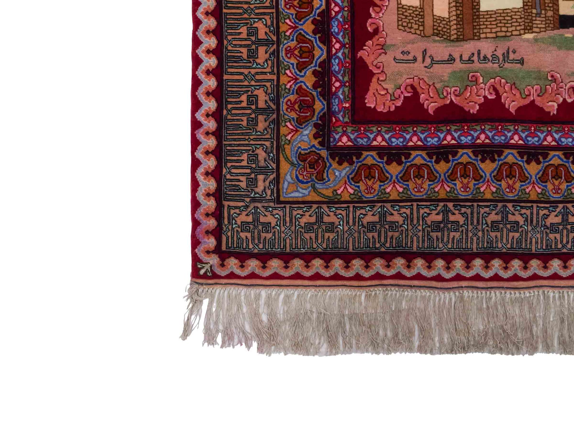 Handgeknüpfter Vintage Afghan Herat Nomadenteppich von Khademi aus Wolle mit Seide, mehrfarbig. Afghanischer Orientteppich. Von Hand geknüpft in Afghanistan. Größe: 120 cm x 76 cm. Teppichnummer: SB3-1028. Verkauf durch Jupiter Intl.