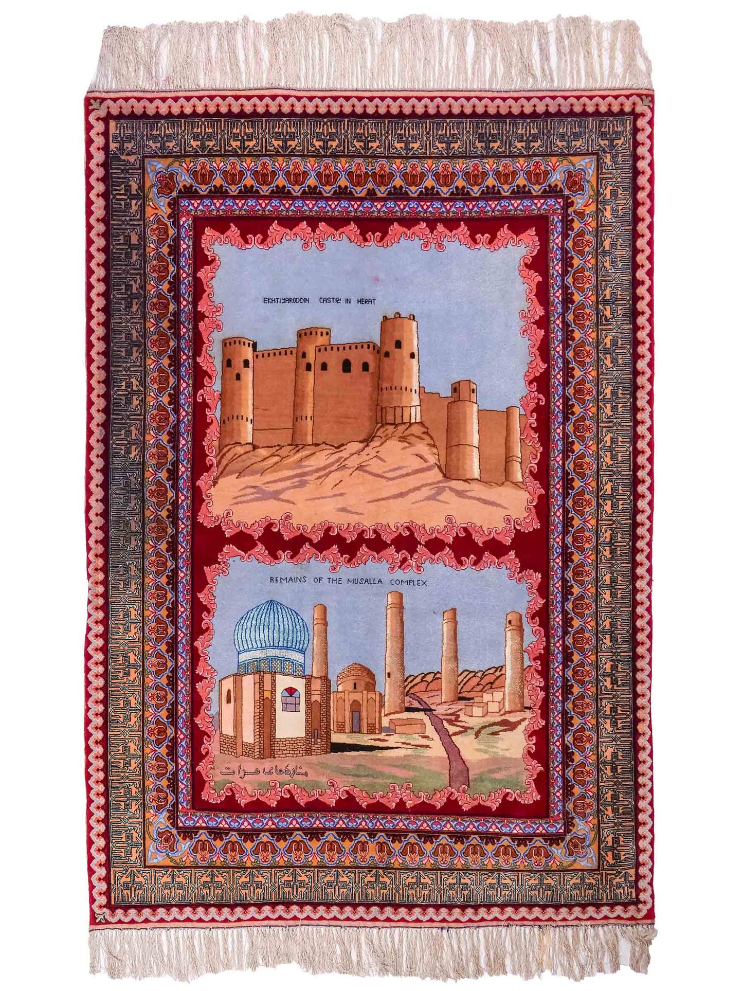 Handgeknüpfter Vintage Afghan Herat Nomadenteppich von Khademi aus Wolle mit Seide, mehrfarbig. Afghanischer Orientteppich. Von Hand geknüpft in Afghanistan. Größe: 180 cm x 120 cm. Teppichnummer: SB3-1138. Verkauf durch Jupiter Intl.