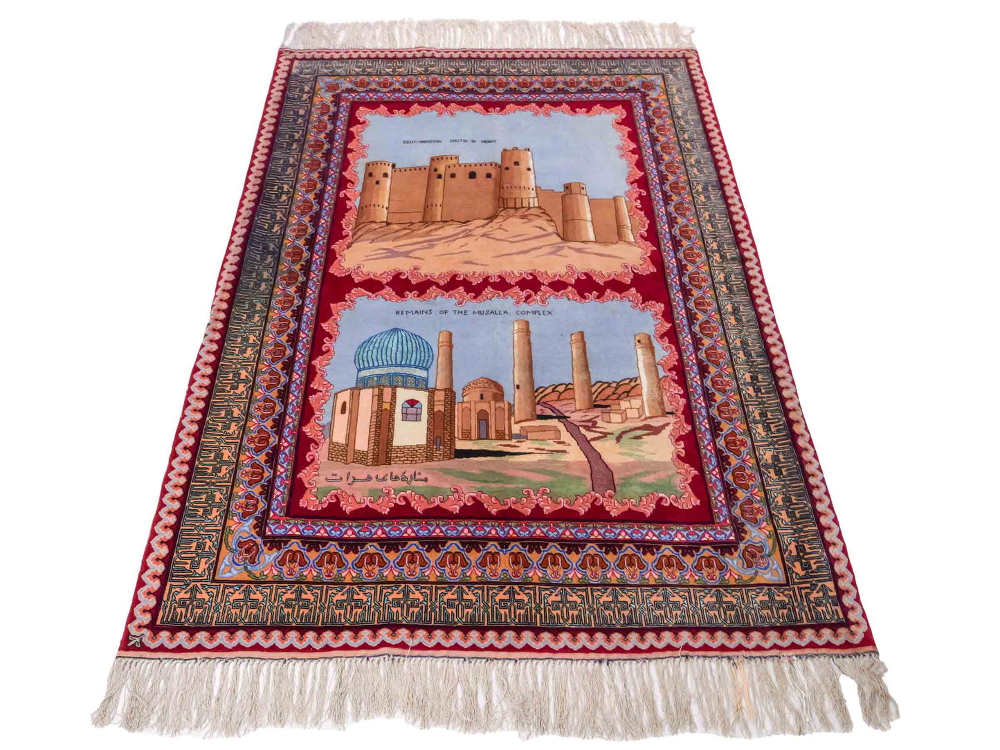 Handgeknüpfter Vintage Afghan Herat Nomadenteppich von Khademi aus Wolle mit Seide, mehrfarbig. Afghanischer Orientteppich. Von Hand geknüpft in Afghanistan. Größe: 180 cm x 120 cm. Teppichnummer: SB3-1138. Verkauf durch Jupiter Intl.
