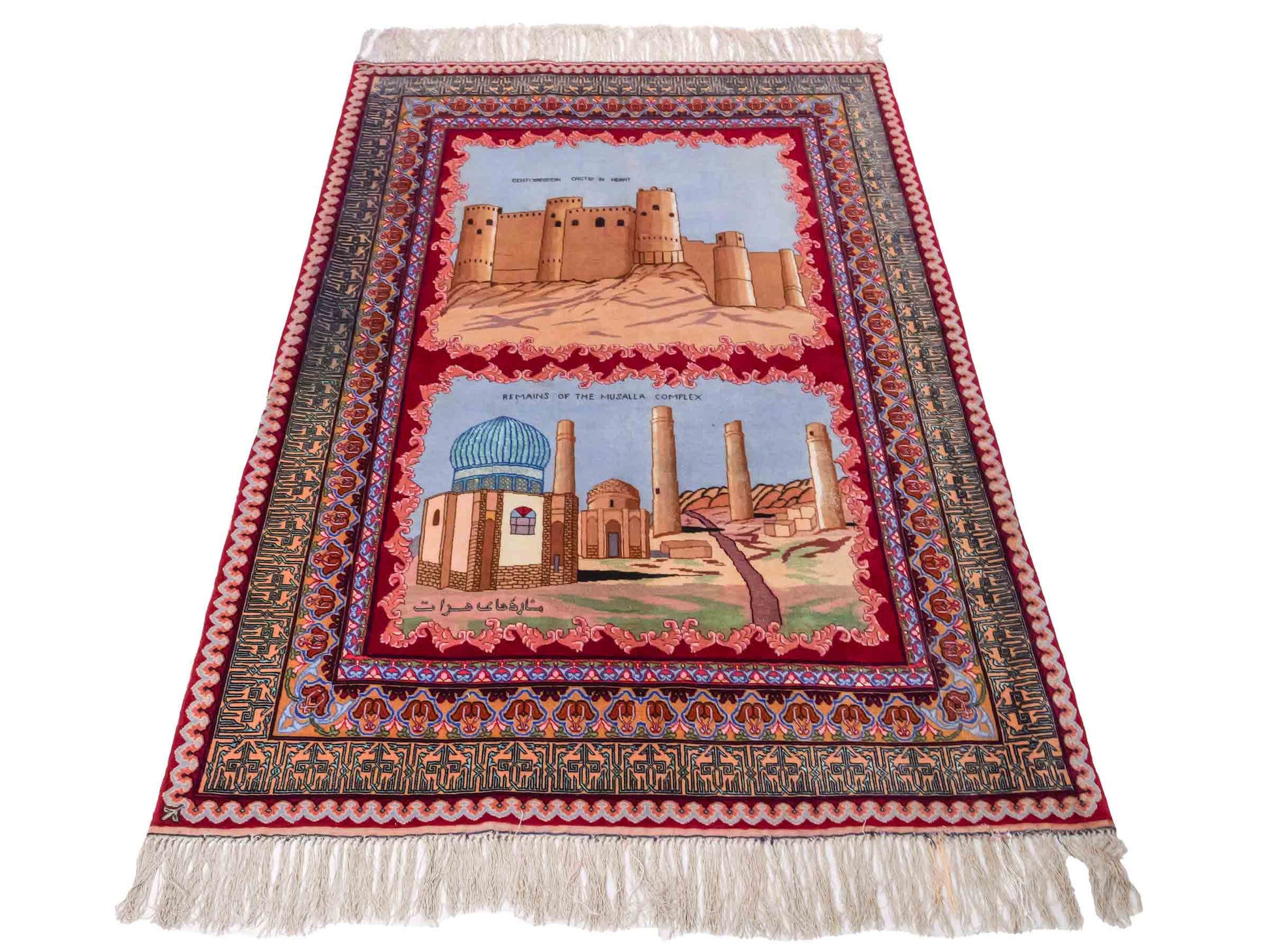 Handgeknüpfter Vintage Afghan Herat Nomadenteppich von Khademi aus Wolle mit Seide, mehrfarbig. Afghanischer Orientteppich. Von Hand geknüpft in Afghanistan. Größe: 180 cm x 120 cm. Teppichnummer: SB3-1138. Verkauf durch Jupiter Intl.