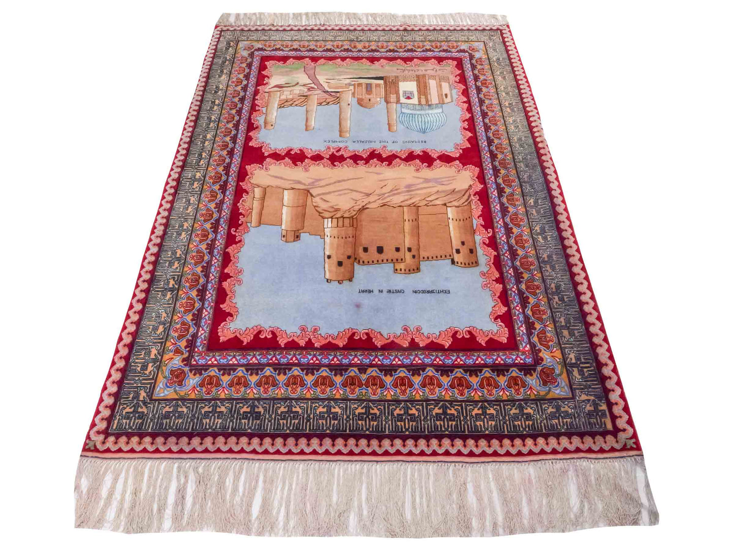 Handgeknüpfter Vintage Afghan Herat Nomadenteppich von Khademi aus Wolle mit Seide, mehrfarbig. Afghanischer Orientteppich. Von Hand geknüpft in Afghanistan. Größe: 180 cm x 120 cm. Teppichnummer: SB3-1138. Verkauf durch Jupiter Intl.