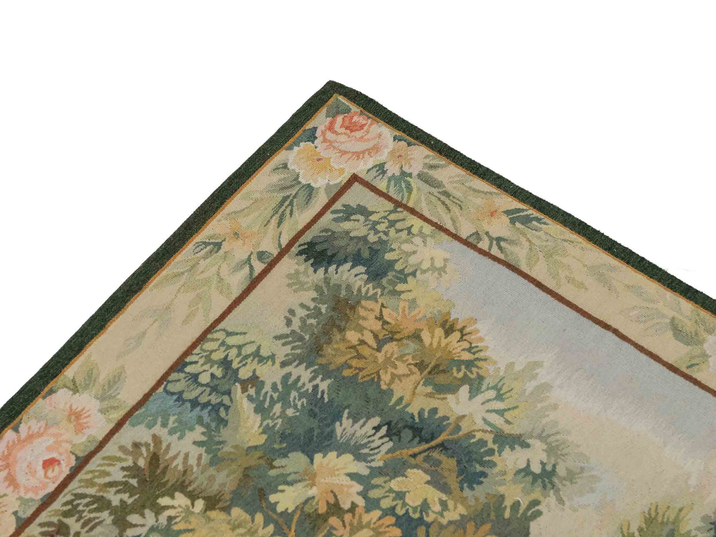 Handgefertigter, chinesischer Gobelin Wandteppich von Khademi aus Wolle, multicolor. 120x92 cm. Verkauf durch Jupiter Intl.