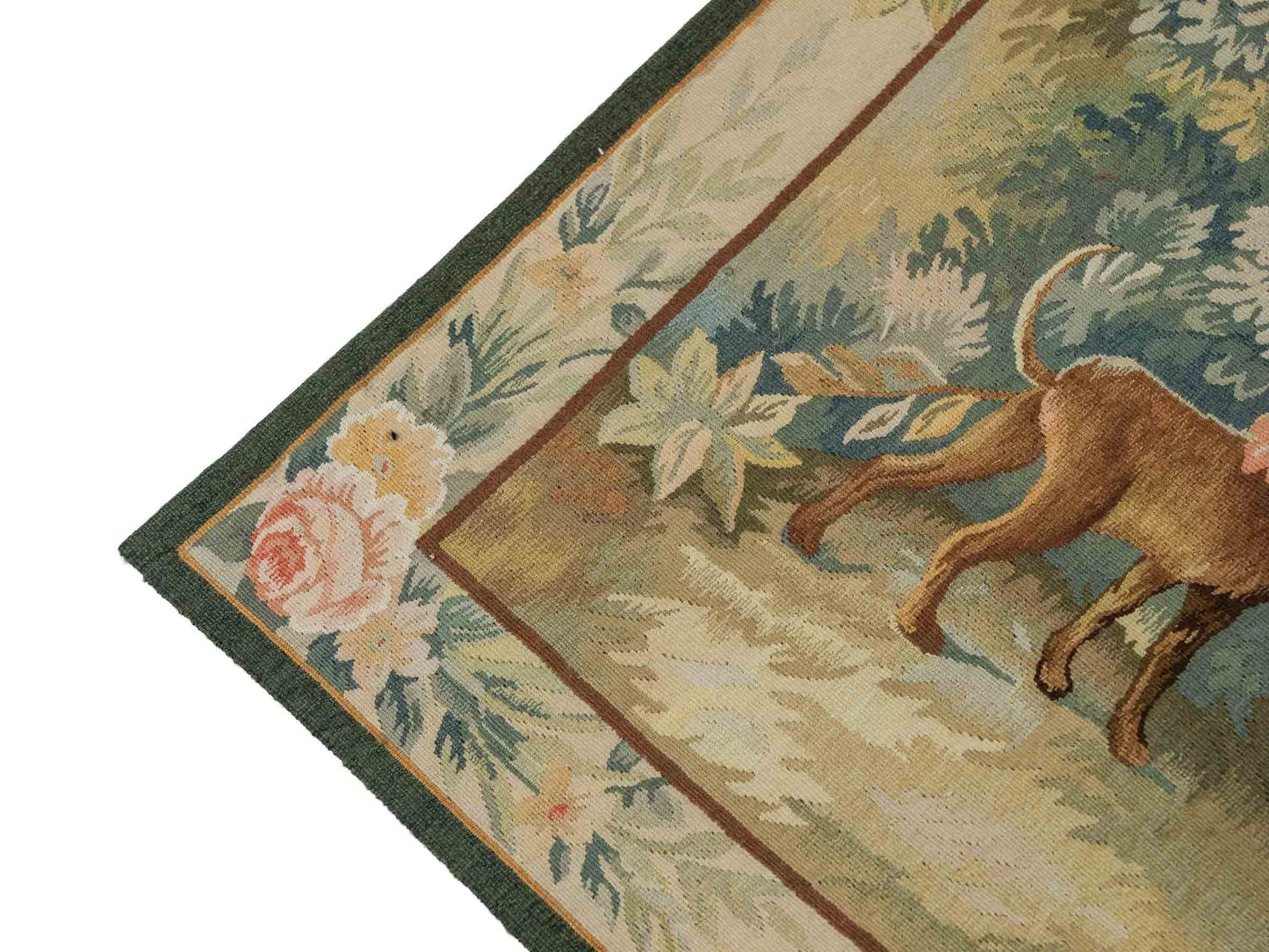 Handgefertigter, chinesischer Gobelin Wandteppich von Khademi aus Wolle, multicolor. 120x92 cm. Verkauf durch Jupiter Intl.