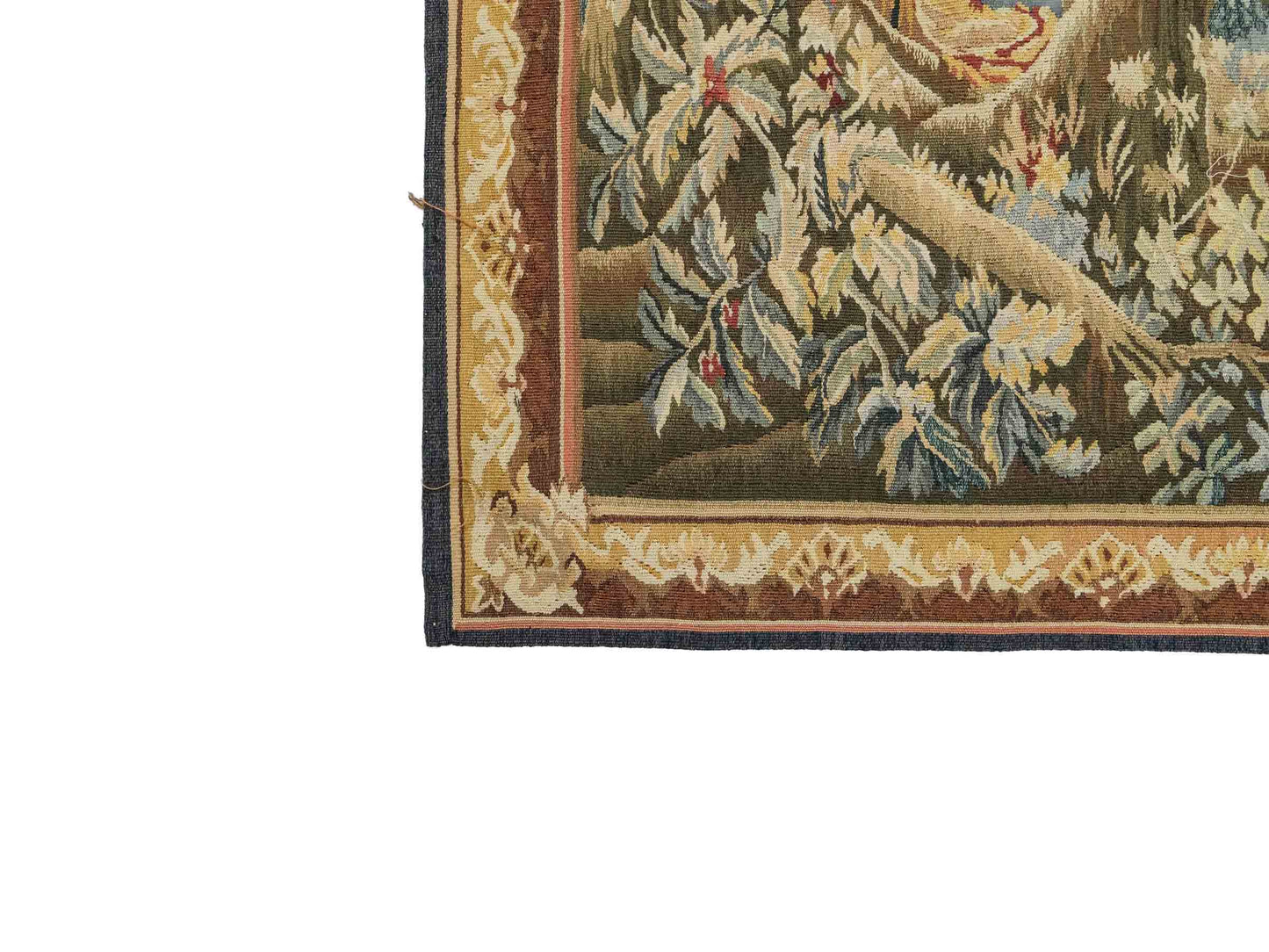 Handgefertigter, chinesischer Gobelin Wandteppich von Khademi aus Wolle, multicolor. 142x113 cm. Verkauf durch Jupiter Intl.