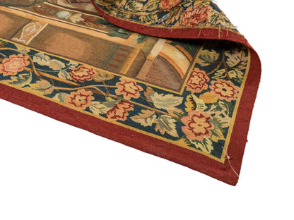 Handgefertigter, chinesischer Gobelin Wandteppich von Khademi aus Wolle, multicolor. 154x139 cm. Verkauf durch Jupiter Intl.
