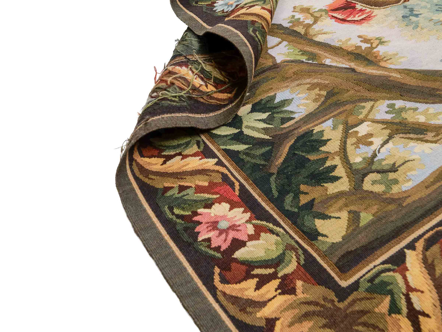 Handgefertigter, chinesischer Gobelin Wandteppich von Teppich aus Wolle, multicolor. 168x136 cm. Verkauf durch Jupiter Intl.