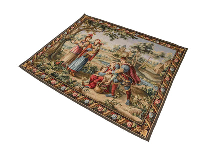 Handgefertigter, chinesischer Gobelin Wandteppich von Teppich aus Wolle, multicolor. 168x136 cm. Verkauf durch Jupiter Intl.