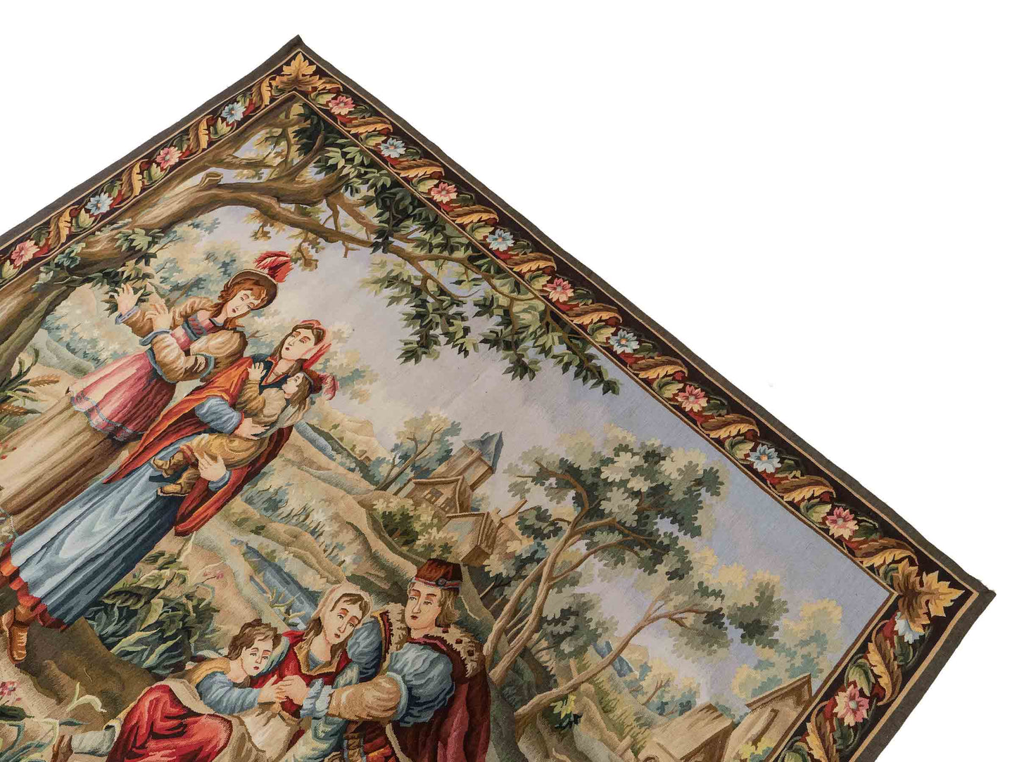 Handgefertigter, chinesischer Gobelin Wandteppich von Teppich aus Wolle, multicolor. 168x136 cm. Verkauf durch Jupiter Intl.