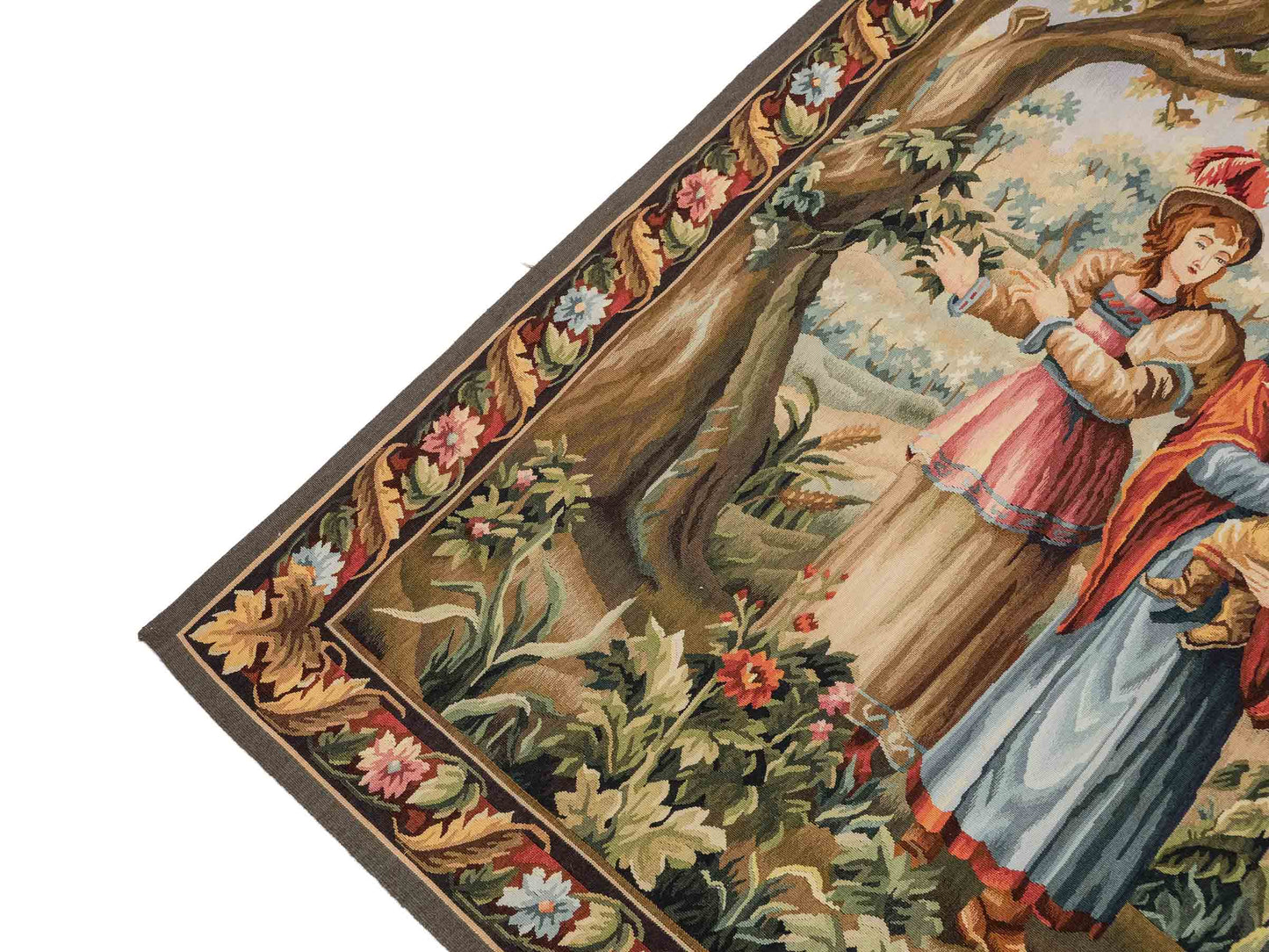 Handgefertigter, chinesischer Gobelin Wandteppich von Teppich aus Wolle, multicolor. 168x136 cm. Verkauf durch Jupiter Intl.