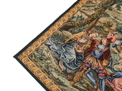 Handgefertigter, chinesischer Gobelin Wandteppich von Khademi aus Wolle, multicolor. 177x129 cm. Verkauf durch Jupiter Intl.
